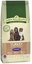 James Wellbeloved Senior Complete Dog Food with Turkey & Rice (2kg) (Pack of 4)