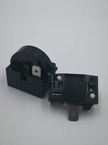 1Pcs Qp-02-4.7 Ptc Refrigerator Start Relay 1 Pin Coolers Compressor Starter 4.7 Ohm With 1Pcs Refrigerator Overload Protector 1/2Hp #TOP1