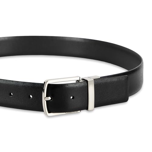 Image of Calvin Klein Men's Reversible Leather Belt - 2‑in‑1 Versatile Modern Style