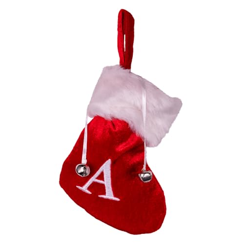 Kurt Adler Red/White Monogrammed B Miniature Stocking