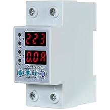 LANRU 63A 220V Din Rail Adjustable Over Voltage and Under Voltage Protective Device Protector Relay Over Current Protection Home Usage Dual LED Display