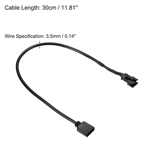 Cable de 3 pines 5V para conectar ventiladores RGB en torres de PC con gestión oculta 2