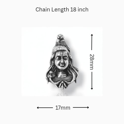 Image of Mahadev Shiva Pendant for Men with Chain