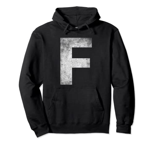 Letter F Capital Alphabet Monogram - F Initial Name Letter F Felpa con Cappuccio