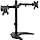 VIVO STAND-V002F Dual LED LCD Monitor Free-Standing Desk Stand for 2 Screens up to 27 Inch Heavy-Duty Fully Adjustable Arms with Max VESA 100x100mm