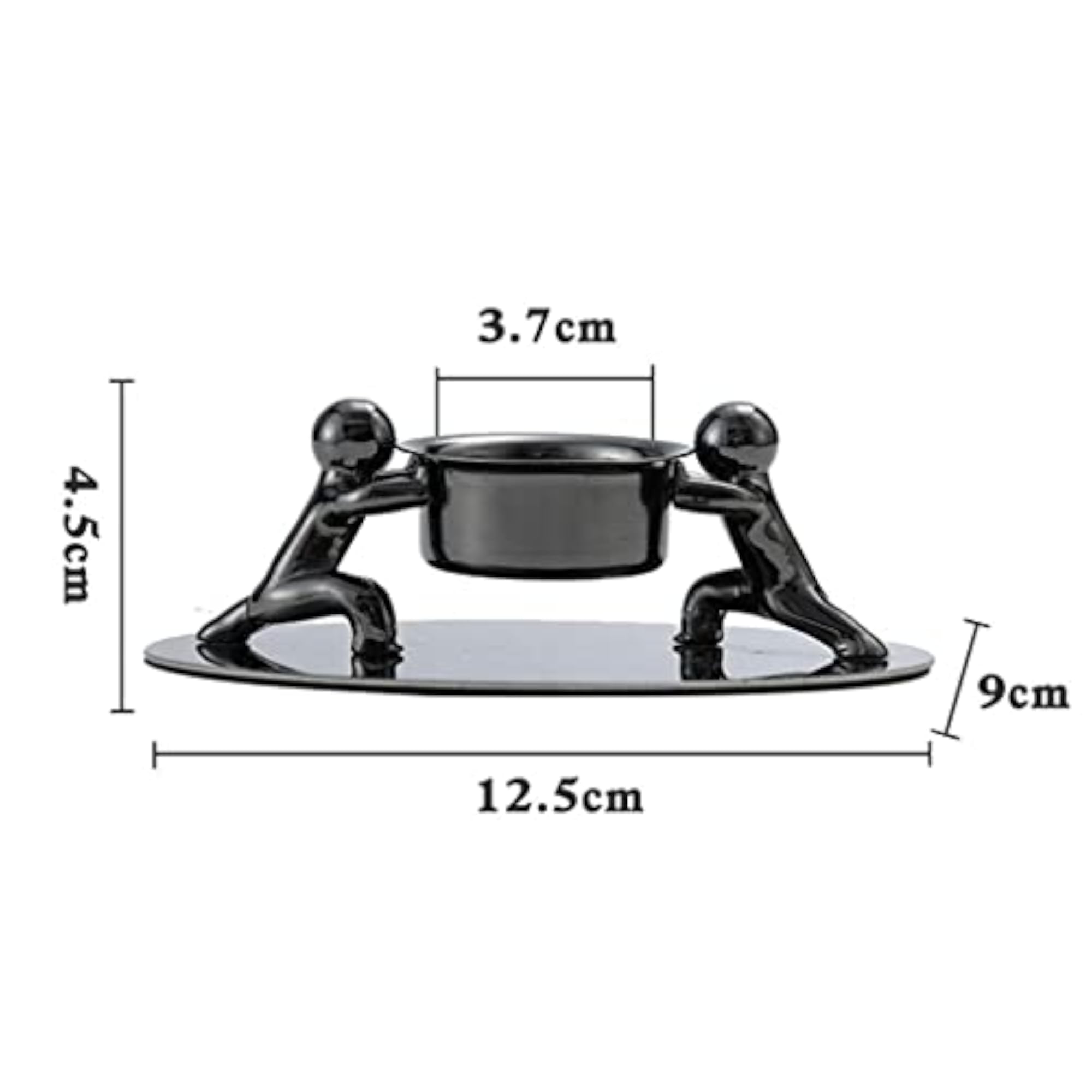 Tea Light Pillar Candle Holder, Black