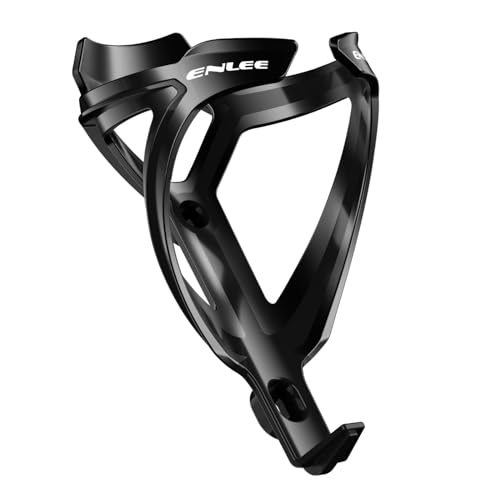 JISADER Bike Bottle Holder Bike Water Bottle Cage Bicycle Drink Rack Bottled Beverage Carrier Universal Polycarbonate Fiberglass Design Suitable for Mountain, Black