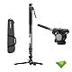 YC Onion Pineta Pro Carbonfaser-Einbeinstativ mit FH60 Fluidkopf und Pedalbasis, leichtes Reise-Einbeinstativ mit Schnellwechselplatte für DSLR-Kameras, Gimbals usw.