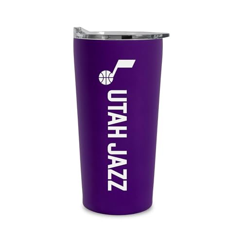 Image of Rico Industries NBA Basketball Utah Jazz Standard 18oz Soft Touch, Easy Grip Tumbler