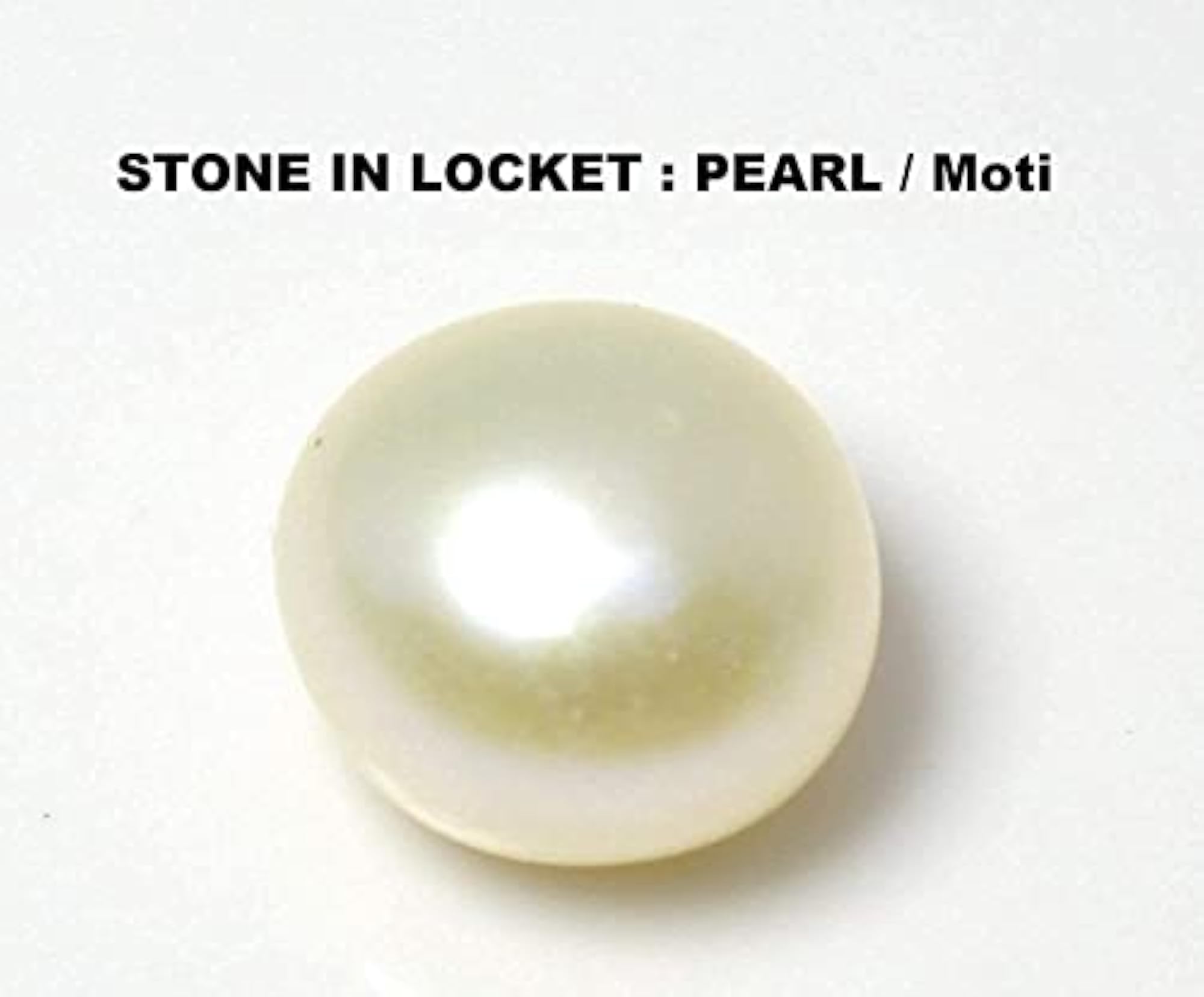 Half Moon Shape Pendant with Natural Pearl Locket, Unisex