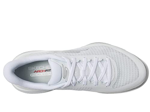 Skechers Women's Viper Court-Athletic Indoor Outdoor Pickleball Shoes With Arch Fit Support Sneakers, White 2, 5 #TOP1