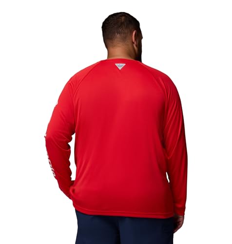 Chemise manches longues Columbia Terminal Tackle rouge pour vos sorties en mer et week-ends