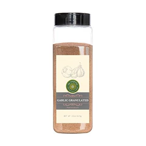US-FARMERS Natural Premium Quality Granulated Garlic in Jar, 22 oz Cover