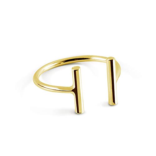 Bague Sticks en Argent Doré Cadeau Femme Idéal avec sa Taille Ajustable 10-16