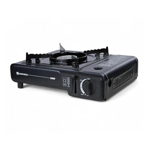 Guepardo, Fogareiro Horizontal Aço Esmaltado Regulador de Chama Acendimento Automático Portátil, UNO