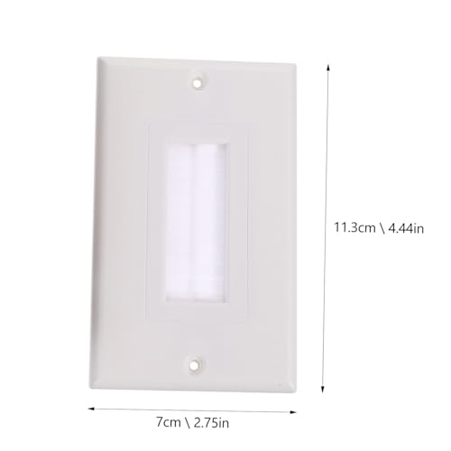 Placas de pared con cepillo para cables ethernet y conexiones multimedia detrás del televisor 3