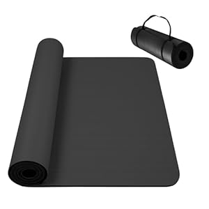 Fitnessmatte | Yogamatte | rutschfest | 183x61cm XXL | 0,8cm hoch | Gelenkschonende Gymnastikmatte | Einsteiger und Fortgeschrittene | Indoor/Outdoor geeignet
