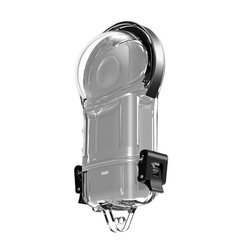 NovelGoal 50M Underwater Camera Dive Case with 1/4 Handle Screw & Camera Mount Adapter, X5 Diving Protective Housing Shell Waterproof Case (Panoramic Camera Diving Shell)