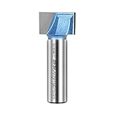1/2-Inch Shank 7/8-Inch Cutting Dia Double Flute Carbide Tipped Cleaning Bottom Router Bit Woodwork