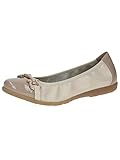 Runde Form Caprice Damen 9-9-22172-20 Ballerina, Cream Nap Comb, 39 EU