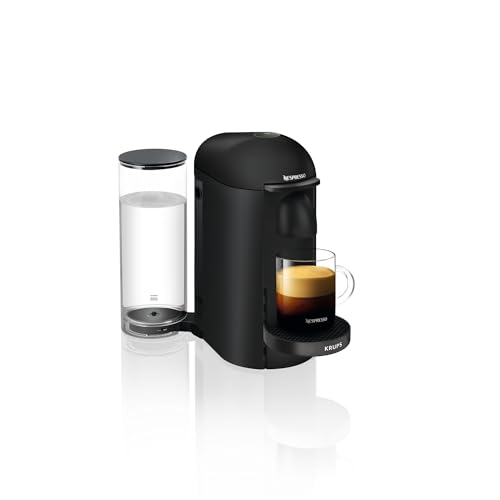 Nespresso Machine à Café Krups Vertuo Plus Noir Mat Cafetière Espresso YY3922FD