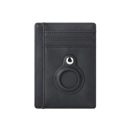 Slim PU Leather Mens Wallet with Card Holder for Airtag Minimalist Wallet Card Case with RFID Blocking Front Pocket