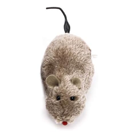 USHOBE 1PCS Halloween Wind- Up Toys Running Plush Mice Wind Up Mouse Toy Windup Rats Toys Mini Jumping Rat Clockwork Toys For Kids Halloween Haunted House Prank Props Cover