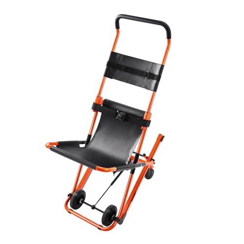 VEVOR Silla de Evacuación de Escaleras Silla de Transporte de Ambulancia Carga de 158 kg con 4 Ruedas Silla de Ruedas Transporte de Emergencia Portátil Plegable para Ancianos, Discapacitados, Bomberos