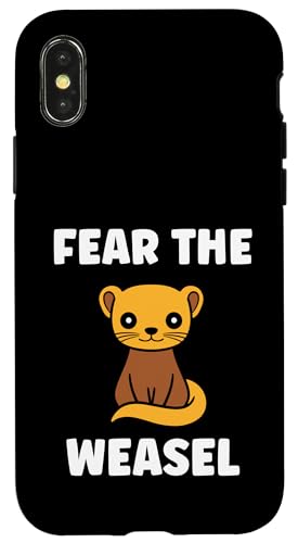 Small Animals weasels Funny Minimalist fear the weasel �X�}�z�P�[�X iPhone X/XS �p