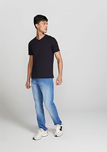 Camiseta Básica Masculina Flamê Com Decote V