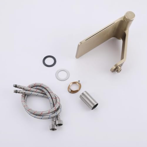 Robinet de salle de bain cascade blanc haut de gamme avec mitigeur de lavabo - 2