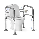 Onpickly Toilet Safety Rails for Seniors, Adjustable Height & Width, 350 lb