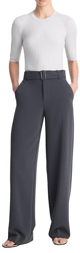 Vince Women's High Waisted Belted Wide Leg Trouser
