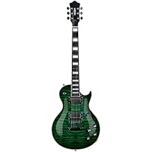 Electric Guitar,6 String Solid LP style Electric Guitar, Mahogany Body and Neck, Rosewood Fretboard, for Adults Professional Electric Guitar Green