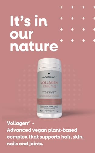 Vollagen-Plant-Based-Complex--Plant-Based-Protein-Alternative-to-Collagen--Amazing-Hair-Skin-Nails-Supplement--Delivers-a-Complex-of-Amino-Acids-1000-mg-60-Tablets