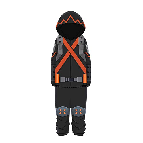 Xinchangda My Hero Academia - Pijama de cosplay con cremallera estilo anime Todoroki Shouto Midoriya Izuku para fiesta de Halloween, L