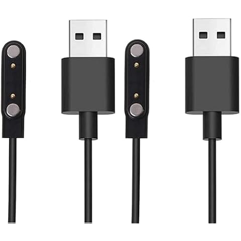 Aliwisdom [2 Pack] Universal Smart Watch Charger Magnetic 7.62mm, Smartwatch Accessories Universal 2 Pin Magnetic Replacement Charger Compatible Cable Contact pin spacing 7.5mm - 8mm Cover