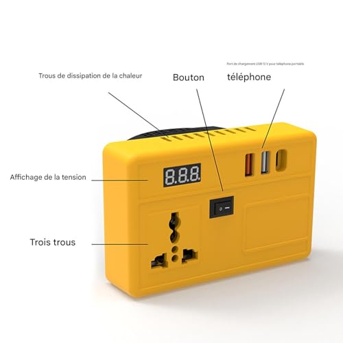 Onduleur pour batterie 21V vers 220V station d énergie