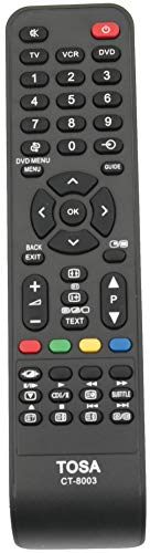 ALLIMITY CT-8003 Control Remoto reemplazado por Toshiba TV 15V300G 15V330D 15V330DG 19AV505D 19AV505DG 19AV506DG 19W330DB 19W330DG 19W330G 19W331D 19W331DG 20WLG65G 23WLT56B 26AV505D 26AV505DG