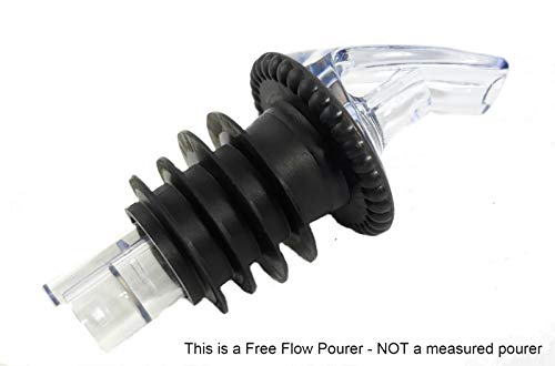 Speed Pourer - Patron Pour Spout - Made 100% In The USA. Free Flow Bar Spouts That Don't Leak - No Cracks, Just A Smooth Cocktail Pour Every Time. (Clear)