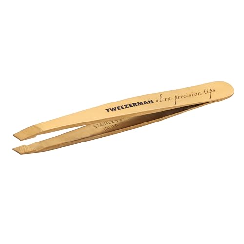 Tweezerman Mini Ultra Precision Slant Tweezer, Brown