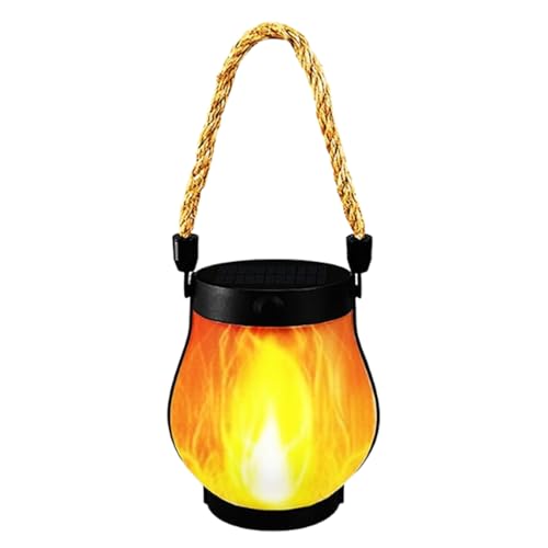 Linterna solar – Farol para exteriores | ABS resistente a la intemperie sin llama lámpara parpadeante con diseño impermeable, iluminación decorativa para entrada, patio, jardín, fiesta, camping, 25,5