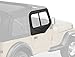 Bestop 5178615 Black Denim Upper Door Sliders for 1988-1995 Wrangler w/Rounded Rear Upper Corner