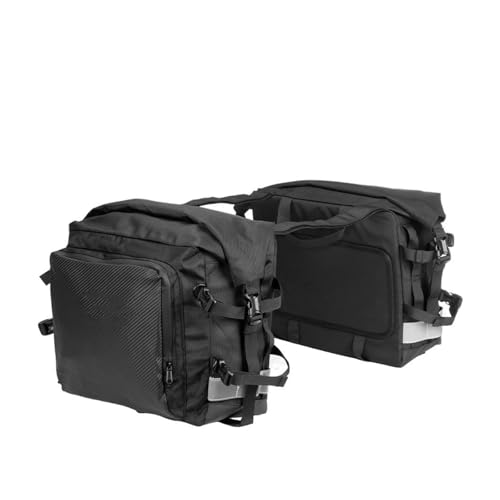Paire de sacoches latérales moto pour ranger un casque et libérer votre dos