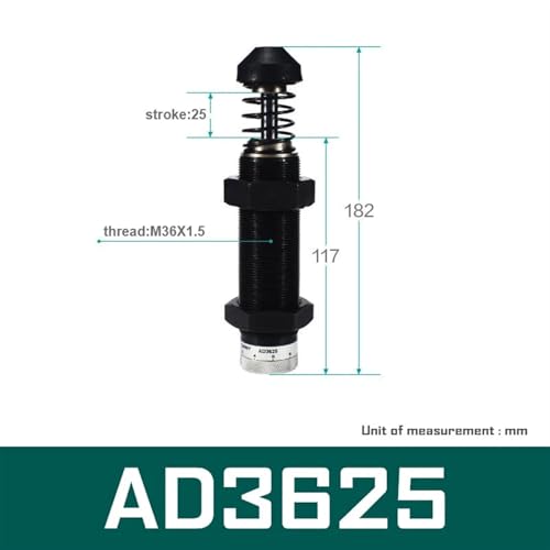 Amortiguador hidráulico AD3625 regulable de aceite compatible con modelos AD y AD2020 3