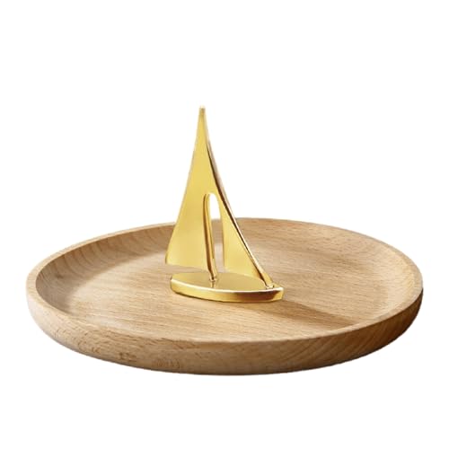Soporte para Espirales, Portaespirales Antimosquitos para Jardín, Decoración Artística Barco con Base Madera Acampada Piscina Exterior Relax