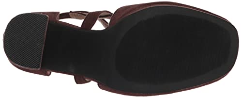 Yoki Women's Faux Suede Platform Cross Band Caged Block Heel Dressy Sandals, Brown, 6.5 M Us #TOP3