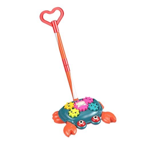 Qianly Trolley Pushing Baby Cart Crab, Preschool Learning Activities, Cartoon Airplane Toy Trolley for Kids Girls Boys Babies