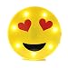 DELICORE Marquee Emoji Sign Funny LED Table Lamps Night Lights for Children Kids Bedroom Wall Decor Battery Operated & USB Charging (Heart Eyes)