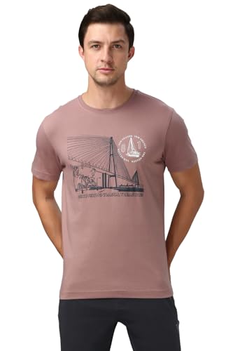 Image of Van Heusen Men's Athleisure Graphic T-Shirt - Comfortable Crew Neck| Soft Breathable Cotton Blend | Casual Wear Style | Summer Favorite | Style 60054